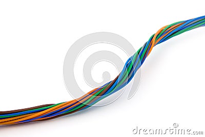 Colorful wires Stock Photo