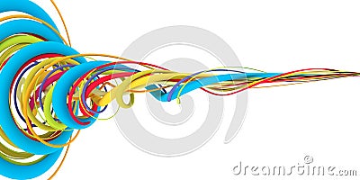 Colorful wires Stock Photo