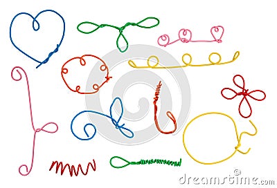 Colorful wires Stock Photo