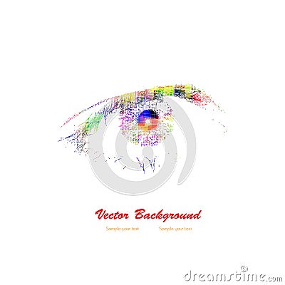 Colorful woman eye Vector Illustration