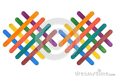 Colorful wood ice-cream stick. Stock Photo