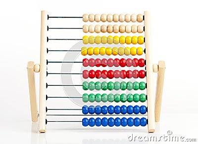 Colorful Wooden Abacus Stock Photo