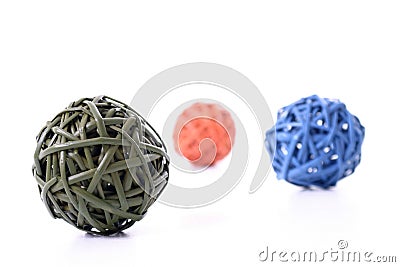 Colorful wooden balls Stock Photo