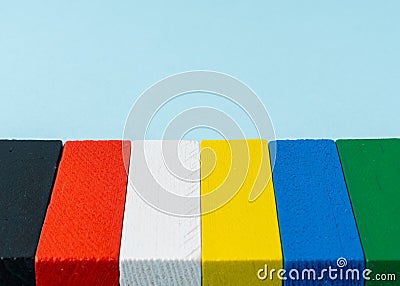 Colorful wooden block with a copy space perfect for background Stock Photo