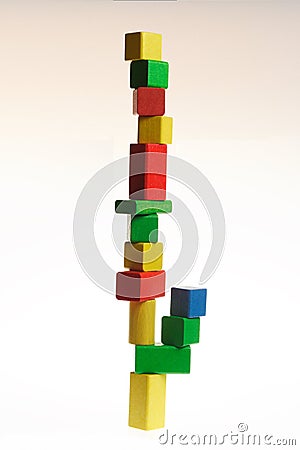 Colorful wooden blocks Stock Photo