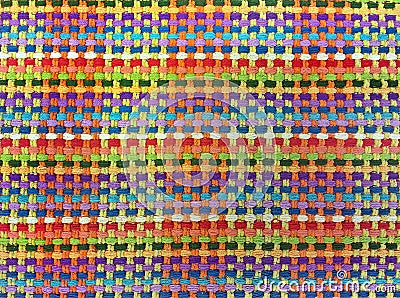 Colorful woven rug Stock Photo