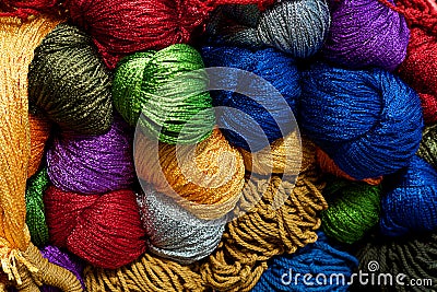 Colorful yarn Stock Photo