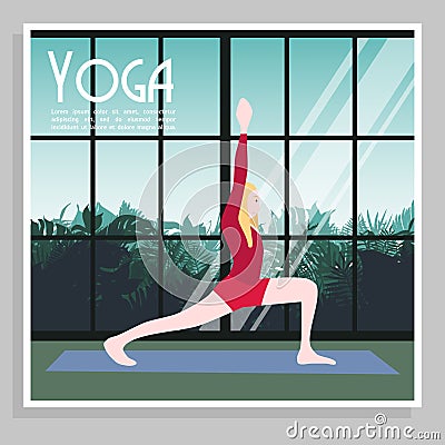 Colorful Yoga Poster Vector Illustration