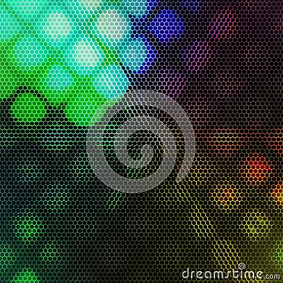 Colorfull abstract bokeh overlay image. Stock Photo