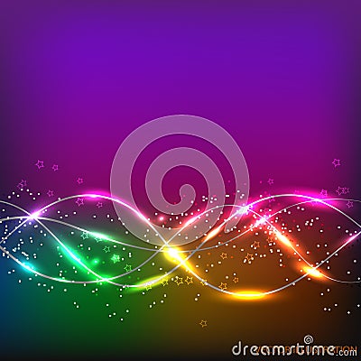 Colorfull abstract waves background. Illustration in different colors. Vector illustration. Vector Illustration