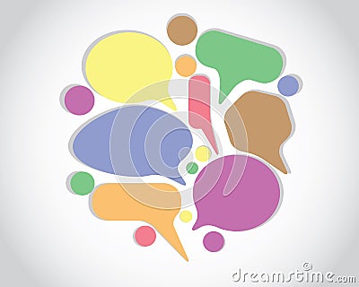 Colorfull conversation chat Vector Illustration