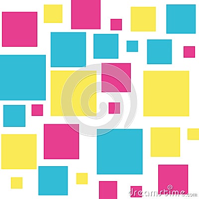 Colorfull geometrics figures and lines ninetys pattern Vector Illustration