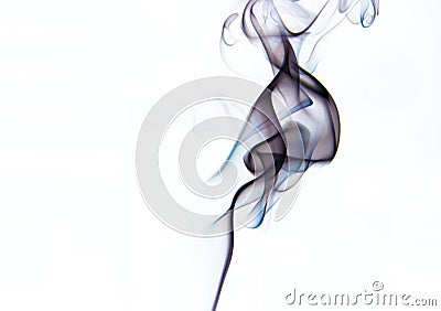 Colorfull isolated incense smoke art Stock Photo