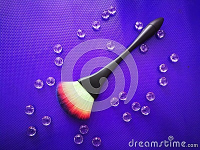 Sintetic fan brush Stock Photo