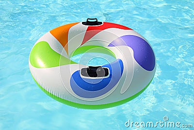 Colorfull swim ring Stock Photo