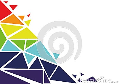 Colorfull trangle background vector for design Vector Illustration