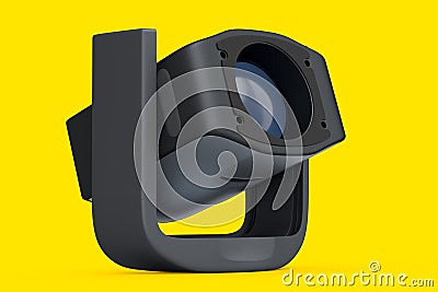 Colorimeter profiling computer monitor or photographer color calibration tool Cartoon Illustration