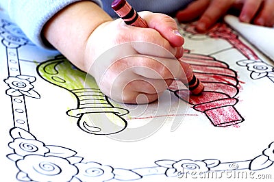 Coloring in Book Stock Photo