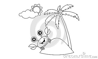 Coloring book animals to educate kids. Learn colors pages Stock Photo