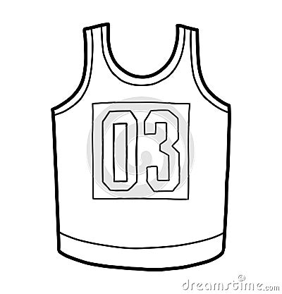 Coloring book, Basketball jersey Vector Illustration