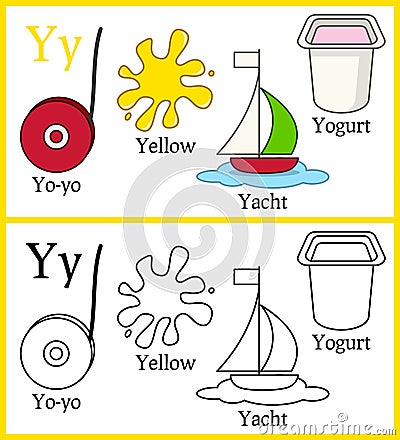 Coloring Book For Children - Alphabet Y Stock Vector - Image: 59963222