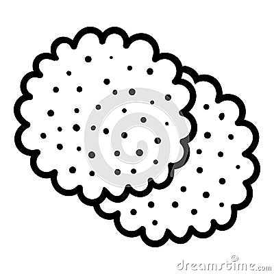 Coloring book, Cookie Vector Illustration