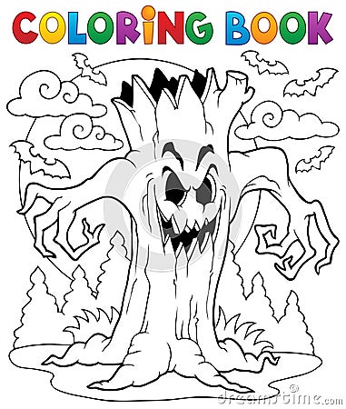 Coloring book Halloween character 7 Vector Illustration