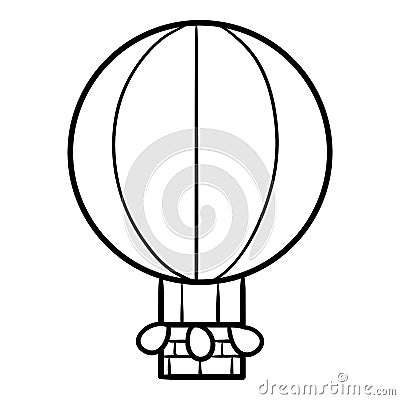 Coloring book for kids, Balloon Vector Illustration