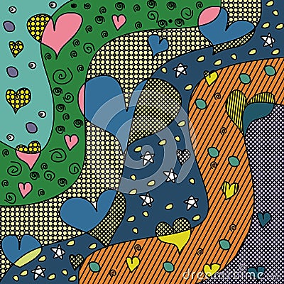 Coloring book love ornate. Zen tangle and doodle heart. Zentangle and zendoodle love. Vector Illustration