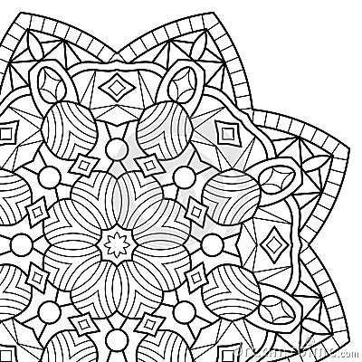 Coloring book pages. Mandala Vector Illustration