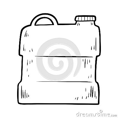 Coloring book, Plastic canister Vector Illustration