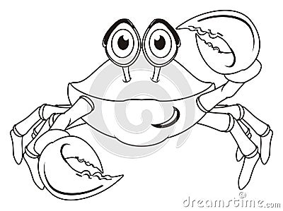 Not colored crab Stock Photo