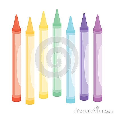 Set of coloring crayons Vector Illustration