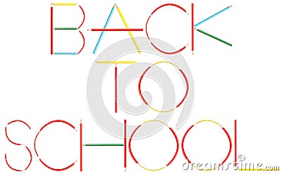 Coloring Crayons Back To School Word Stock Photo