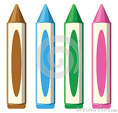 Coloring crayons, icon Vector Illustration