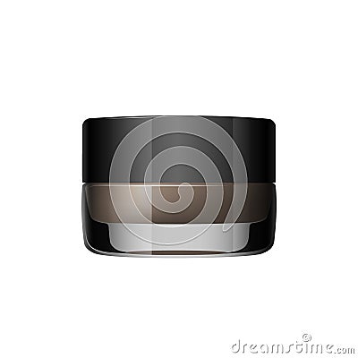 Coloring gel for eyebrows. Eyebrows makeup product. Isolated on a white background. Vector Cartoon Illustration