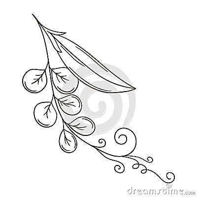 Coloring Illustration in hand drawn style. Children`s drawings Vector Illustration