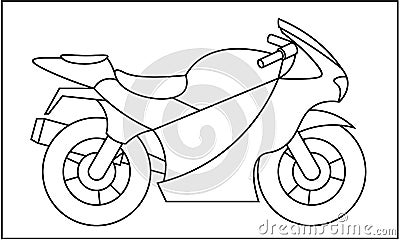 Coloring motor sport Vector Illustration