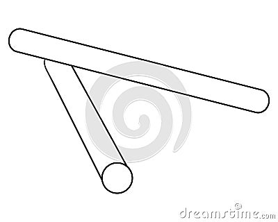 Coloring page,book the claves image for children,line art style illustration for relaxing. Vector Illustration