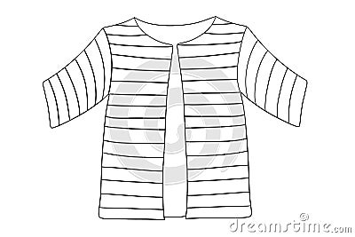 Coloring Page of the Coat of Many Colors in the Story of Jospeh Stock Photo