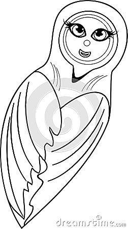 Coloring page. Cute cartoon pupa of butterfly Stock Photo