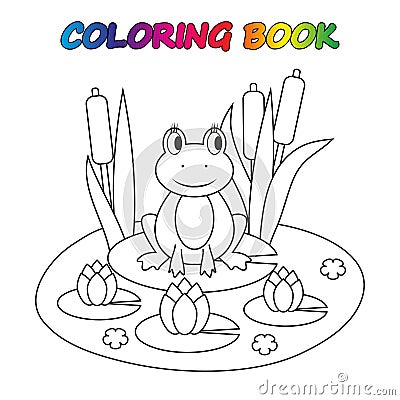 Coloring page. Worksheet. Game for kids - coloring book Vector Illustration