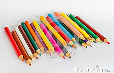 Coloring pencil set Stock Photo