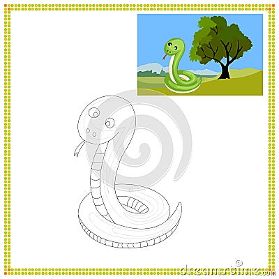 Coloring Snake Stock Photo