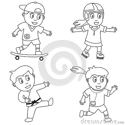 Coloring Sport for Kids [4] Vector Illustration