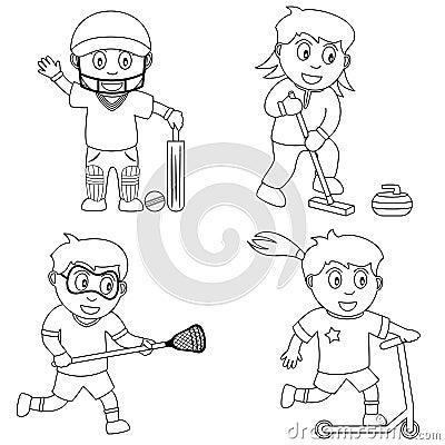 Coloring Sport for Kids [6] Vector Illustration