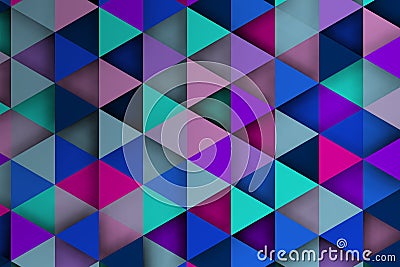 Colorist background with colorist triangles and shadows Stock Photo