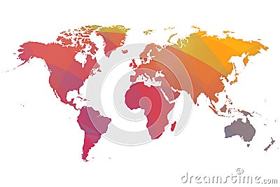 Colorist worldmap Stock Photo