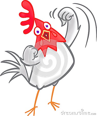 colorkey curious chicken 11 Let’s exercise together! Believe me you can do it. Vector Illustration