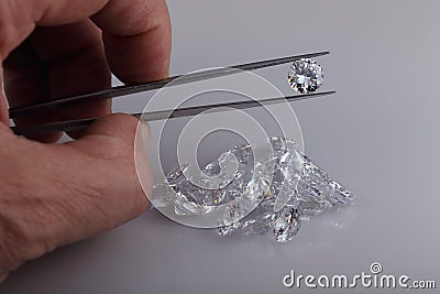 Colorless gemstones Stock Photo